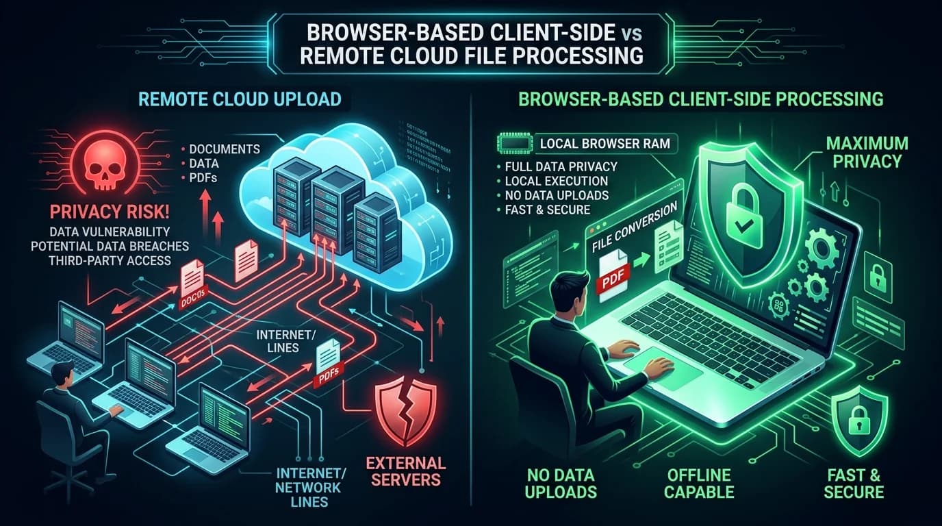 Browser-Based Tools vs Cloud Upload: Which Protects Your Files? Browser-Based Tools vs Cloud Upload: Which Protects Your Files?